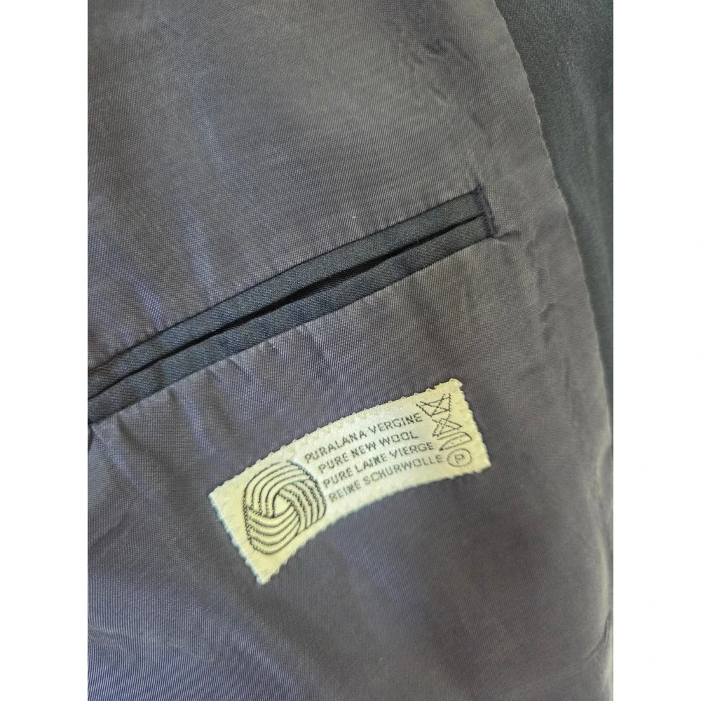 Made in Italy Naldini Super 120s Wool Sport Coat Blazer Mens 44R Navy Blue
